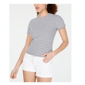 NWT Rib-Knit Striped T-Shirt